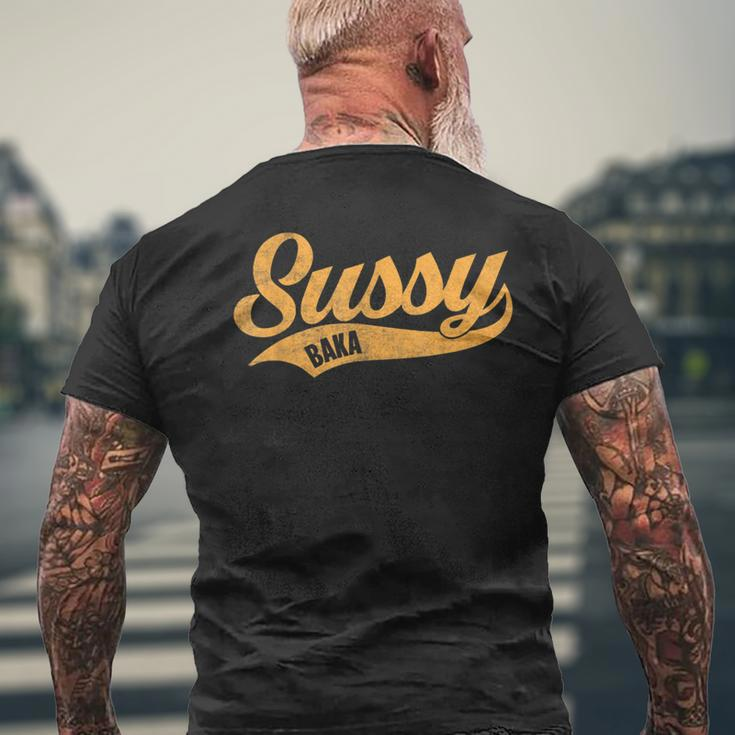 Sussy Baka Retro Vintage Meme Men's T-shirt Back Print Gifts for Old Men