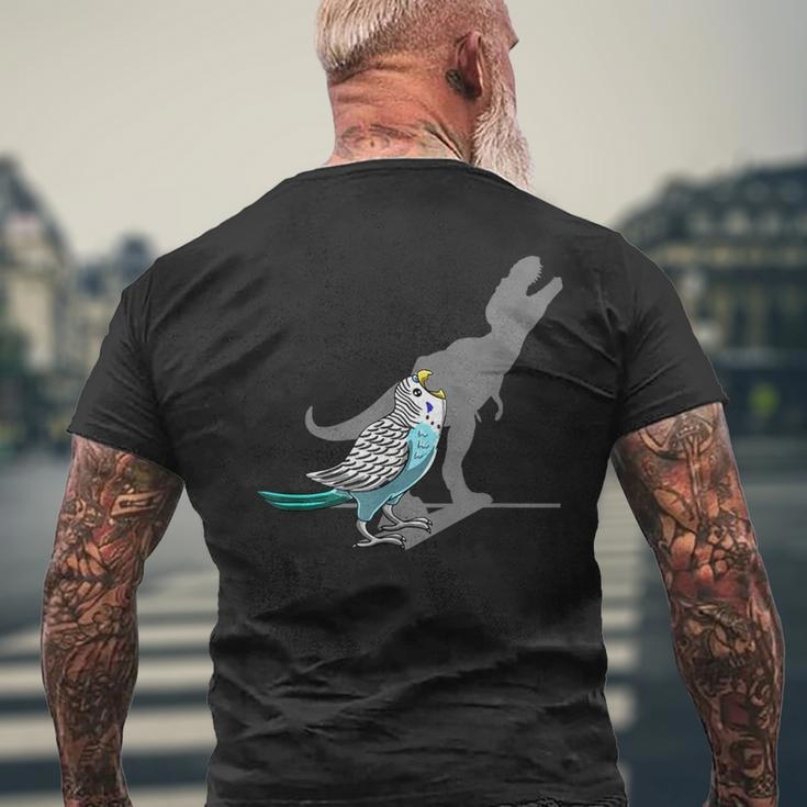 T-Rex Budgerigar Shadow Budgie Parakeet Pet Bird Lover Men's T-shirt Back Print Gifts for Old Men