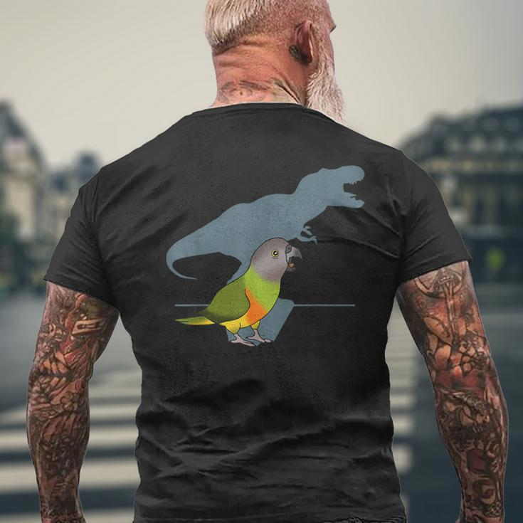 T-Rex Senegal Parrot Birb Memes Dinosaur Parrot Men's T-shirt Back Print Gifts for Old Men