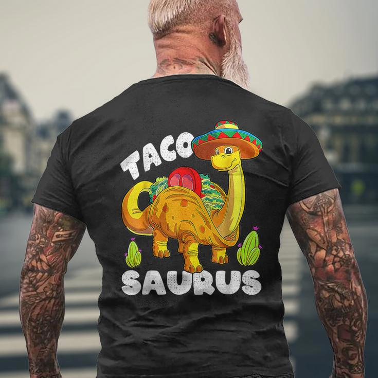 Tacosaurus Taco Dinosaur Dino Cinco De Mayo Mexican Men's T-shirt Back Print Gifts for Old Men