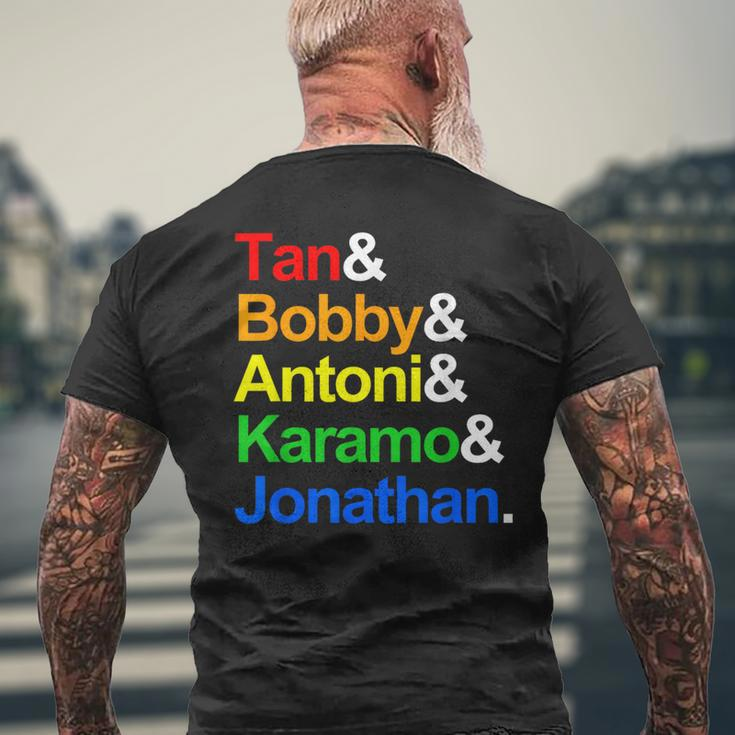 Tan Bobby Antoni Karamo Jonathan Qe Gay Men's T-shirt Back Print Gifts for Old Men