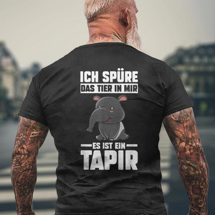 Tapir-Kurzärmliges Herren-T-Kurzärmliges Herren-T-Shirt mit Spruch Ich spüre das Tier in mir, es ist ein Tapir, Lustiges Outfit Geschenke für alte Männer