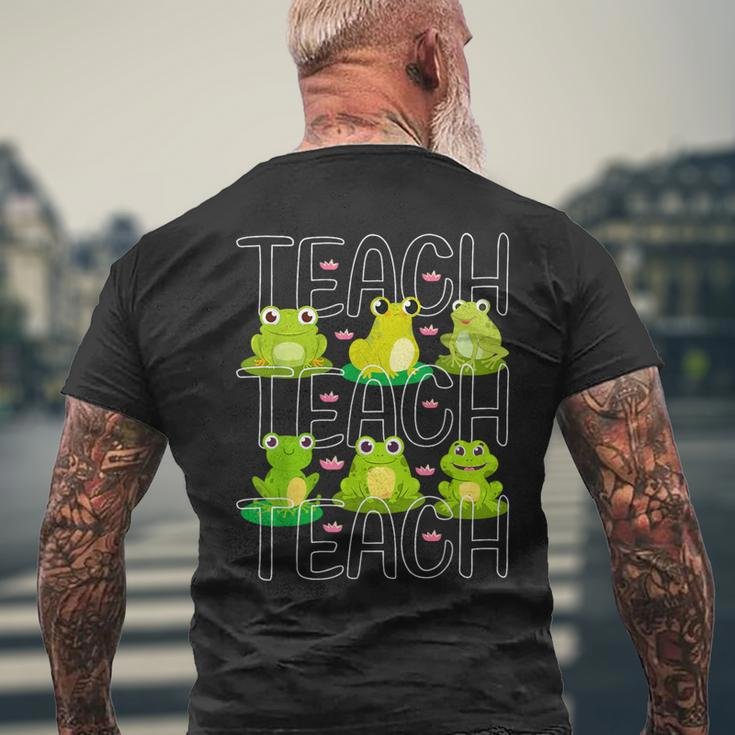 Teacher Cute Frogs Pet Animal Lover Teaching School Student Men's T-shirt Back Print Gifts for Old Men
