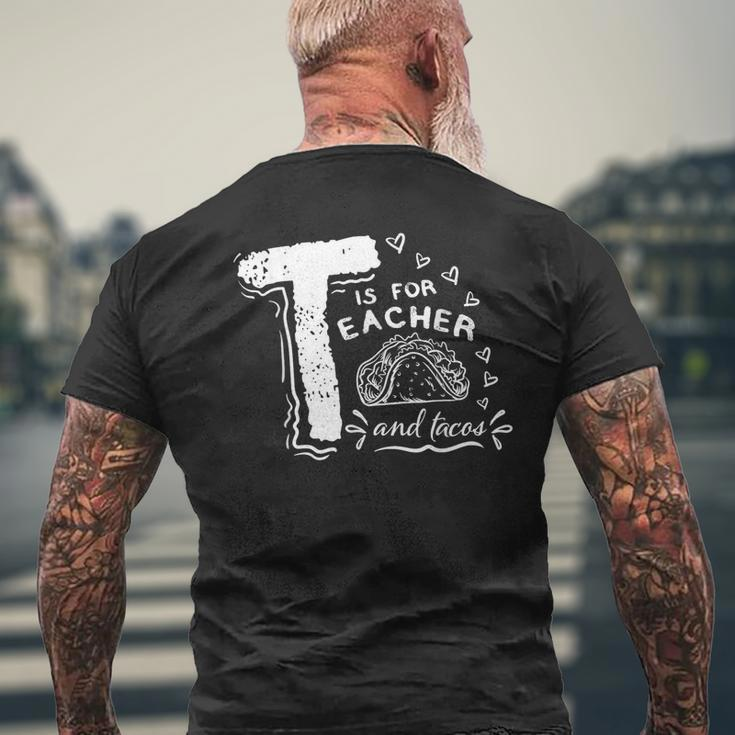 Teacher And Taco Tuesday Cinco De Mayo Teacher Men's T-shirt Back Print Gifts for Old Men