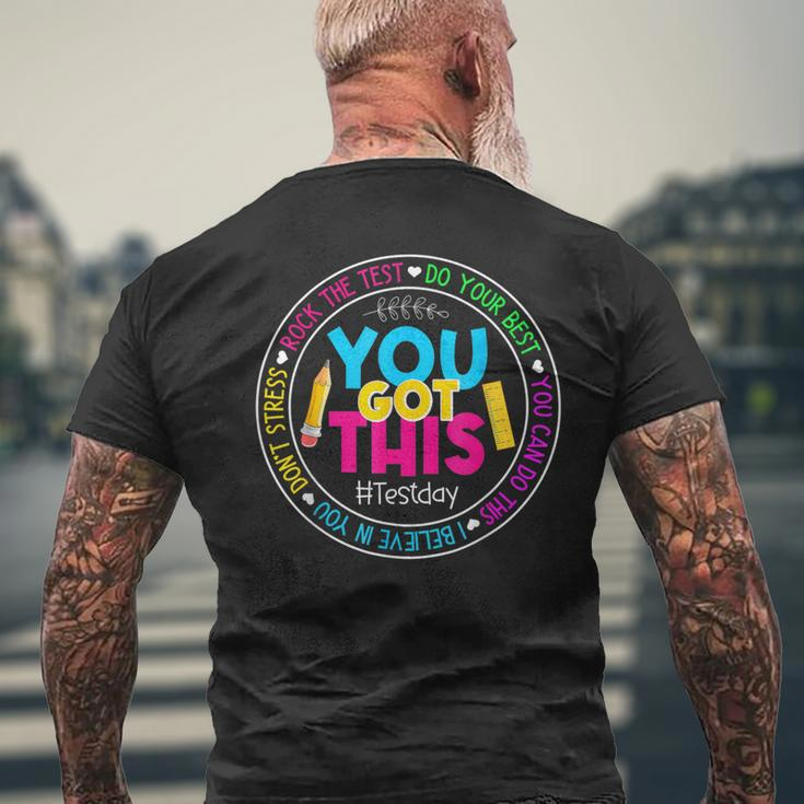 Teacher Testing Day You Got This Test Day Rock The Test Men's T-shirt Back Print Gifts for Old Men