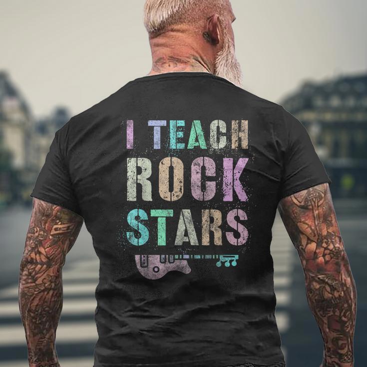 Teachers I Teach Rock Stars Educator Prek Last Day Reading Men's T-shirt Back Print Gifts for Old Men