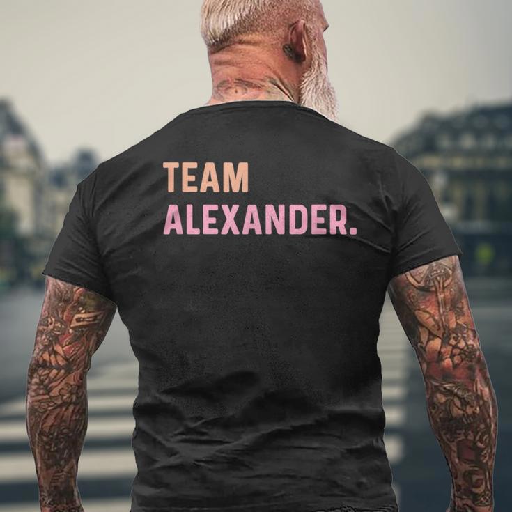 Team Alexander T-Shirt mit Rückendruck Geschenke für alte Männer