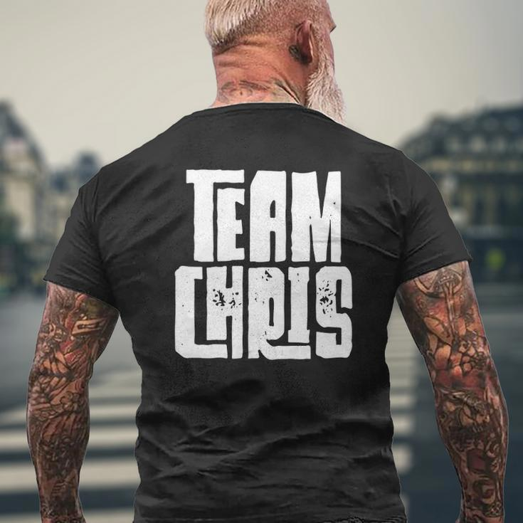 Team Chris Husband Son Grandson Dad Boyfriend Sports Group Mens Back Print T-shirt Gifts for Old Men