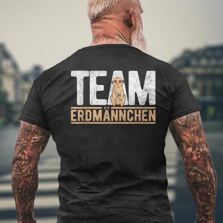 Team Erdmännchen Lustiges Meerkat Fan Kurzärmliges Herren-T-Kurzärmliges Herren-T-Shirt Schwarz Geschenke für alte Männer