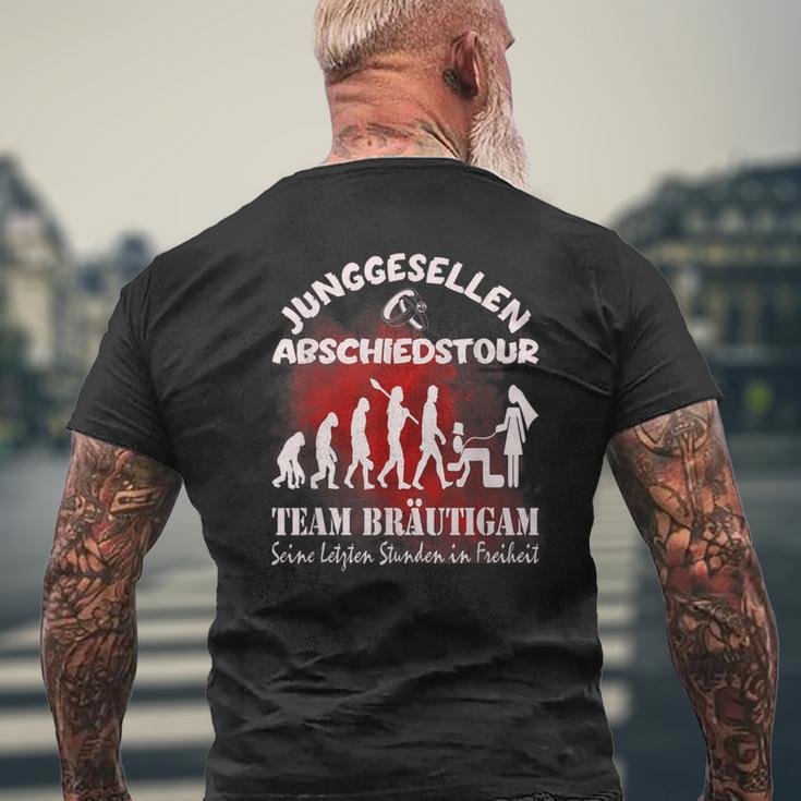 Team Groom Poltern Stag Party Jga T-Shirt mit Rückendruck Geschenke für alte Männer