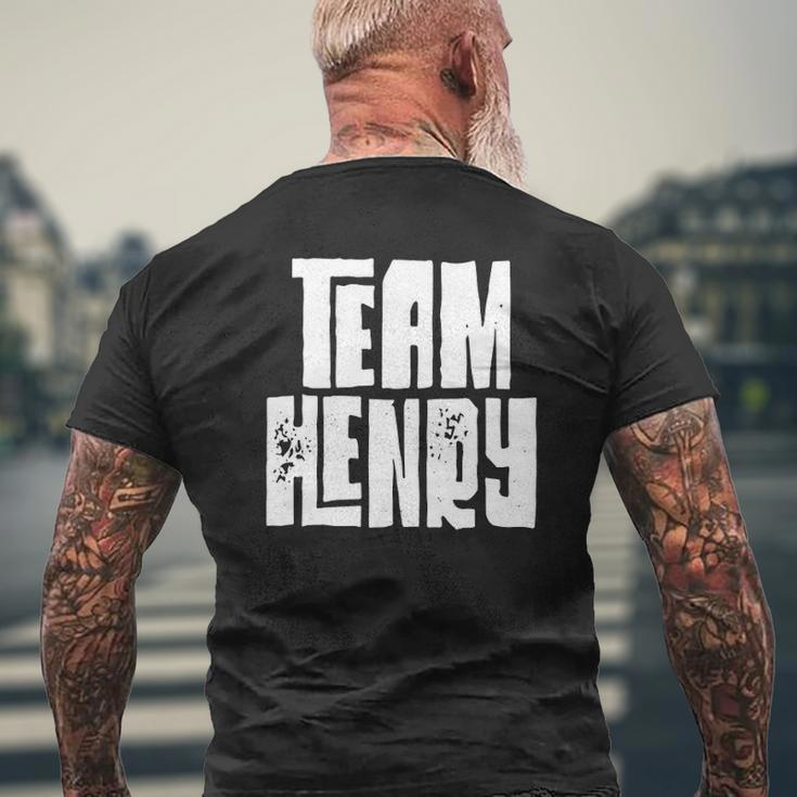 Team Henry Son Dad Husband Grandson Sports Group Mens Back Print T-shirt Gifts for Old Men