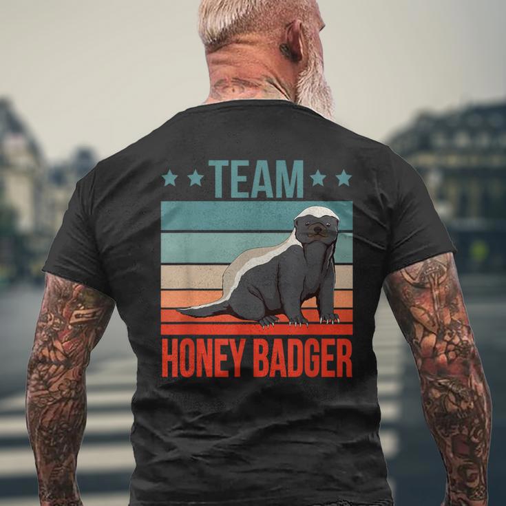 Team Honey Dachs Ratel Honey Badger T-Shirt mit Rückendruck Geschenke für alte Männer