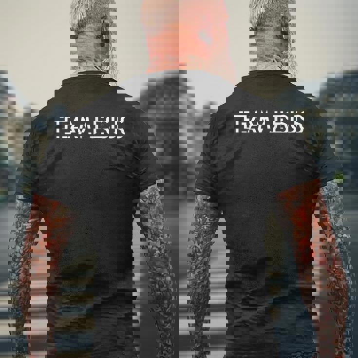 Team Jésus Pain And Gain Église Religion Go Croix Croixe T-shirt imprimé au dos Cadeaux pour les vieillards