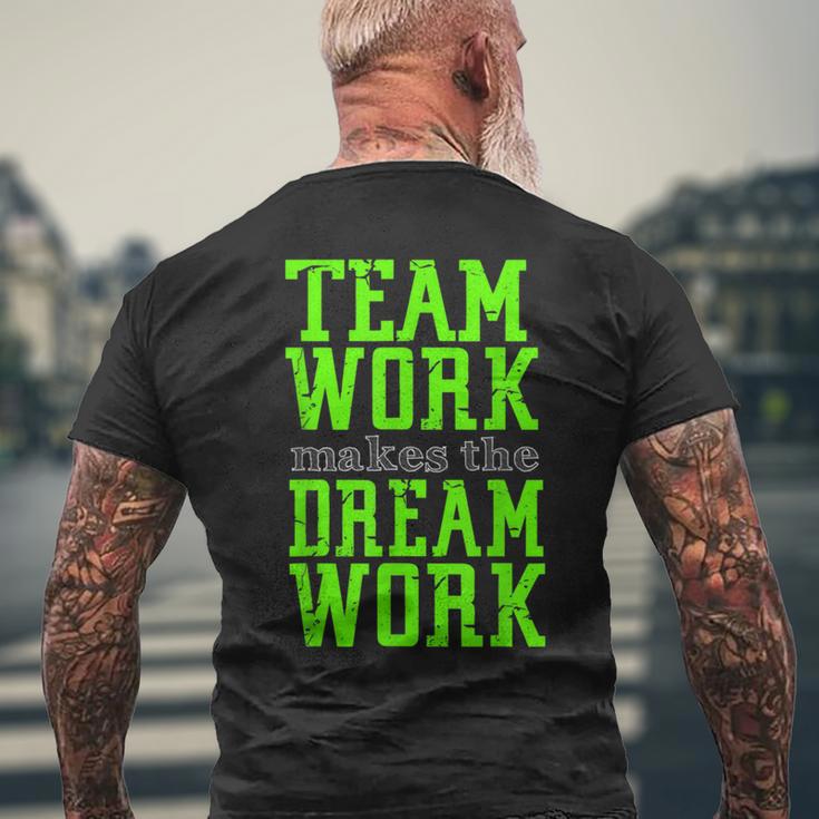 Team Work Makes The Dream Work Family Men's T-shirt Back Print Gifts for Old Men