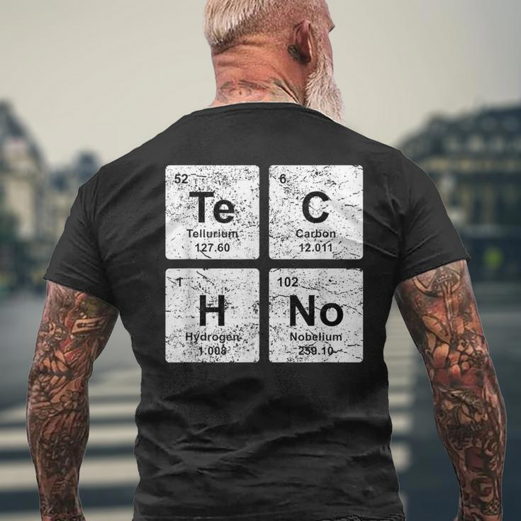 Techno Periodensystem Dj Edm Party Festival Top T-Shirt mit Rückendruck Geschenke für alte Männer