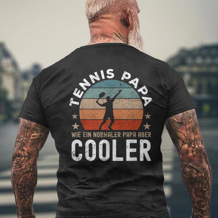 Tennis Papa Tennis Player Slogan T-Shirt mit Rückendruck Geschenke für alte Männer