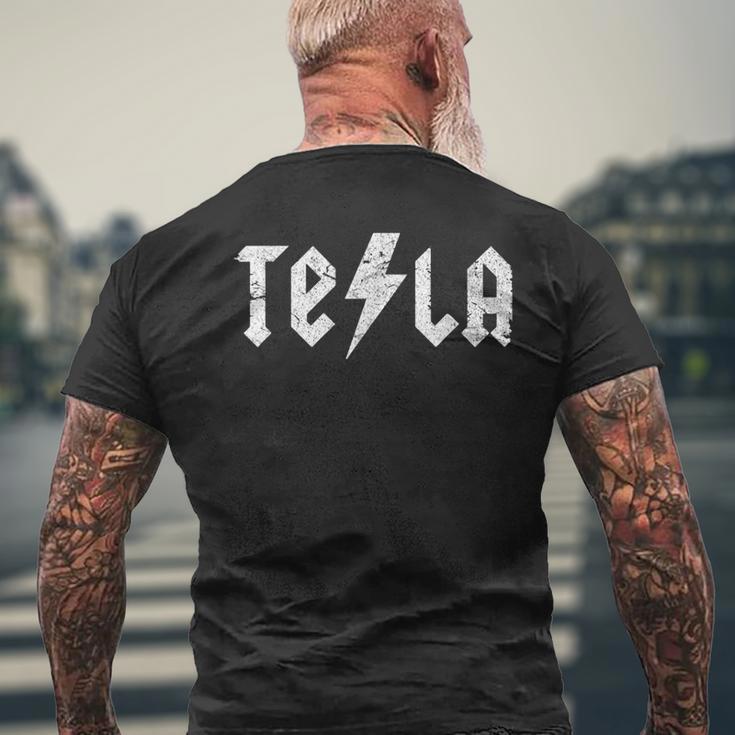 Tesla Nikola Tesla Fan Stem S T-Shirt mit Rückendruck Geschenke für alte Männer