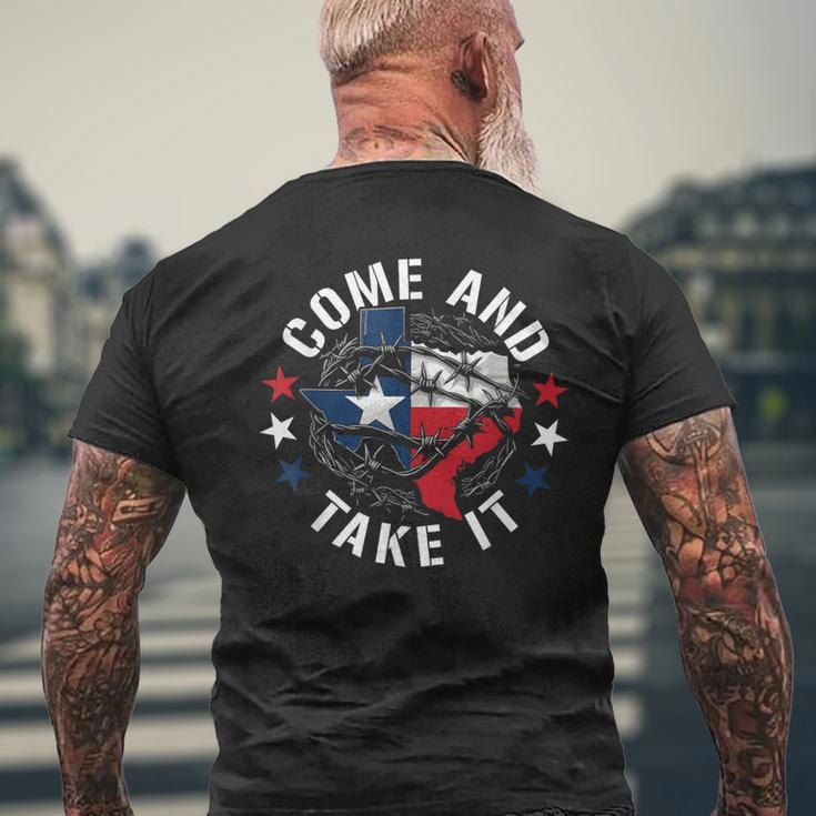 Come And Take It Texas Flag Texas Border Usa State Of Texas Men's T-shirt Back Print Gifts for Old Men