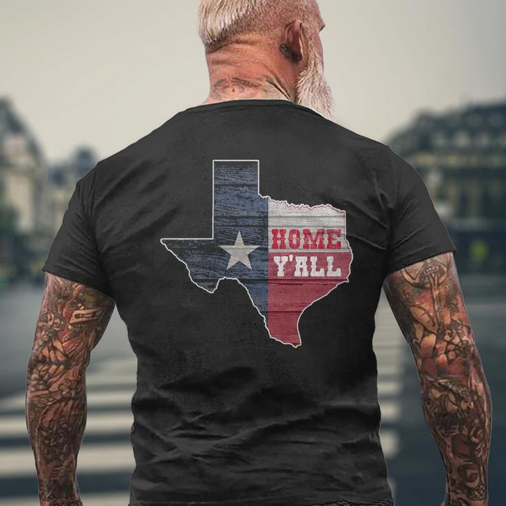 Texas Home Y'all State Lone Star Pride Men's T-shirt Back Print Gifts for Old Men