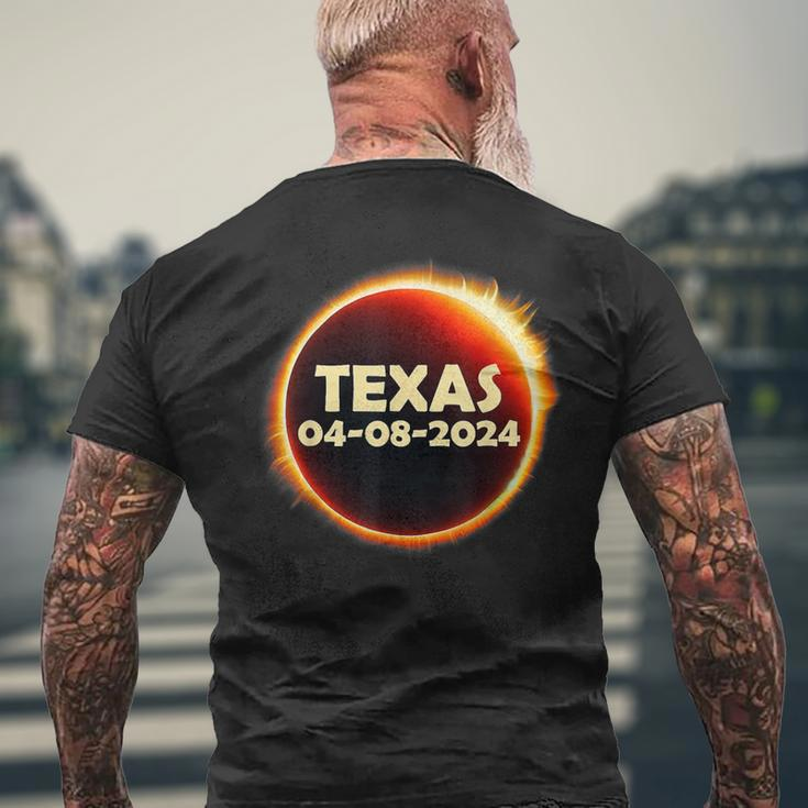 Texas Solar Eclipse 2024 April 8 Totality Texas Men's T-shirt Back Print Gifts for Old Men