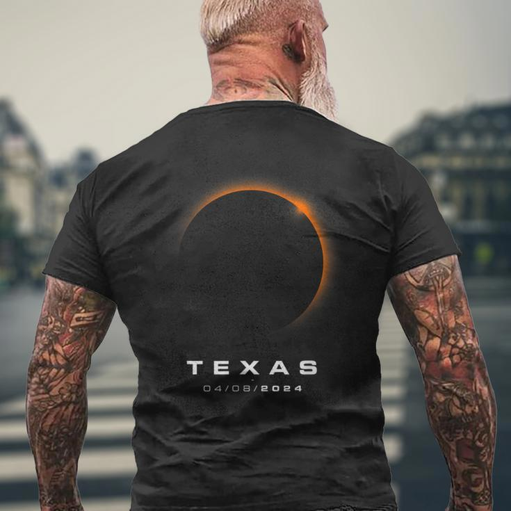 Texas Total Solar Eclipse 2024 Texas Solar Eclipse Men's T-shirt Back Print Gifts for Old Men