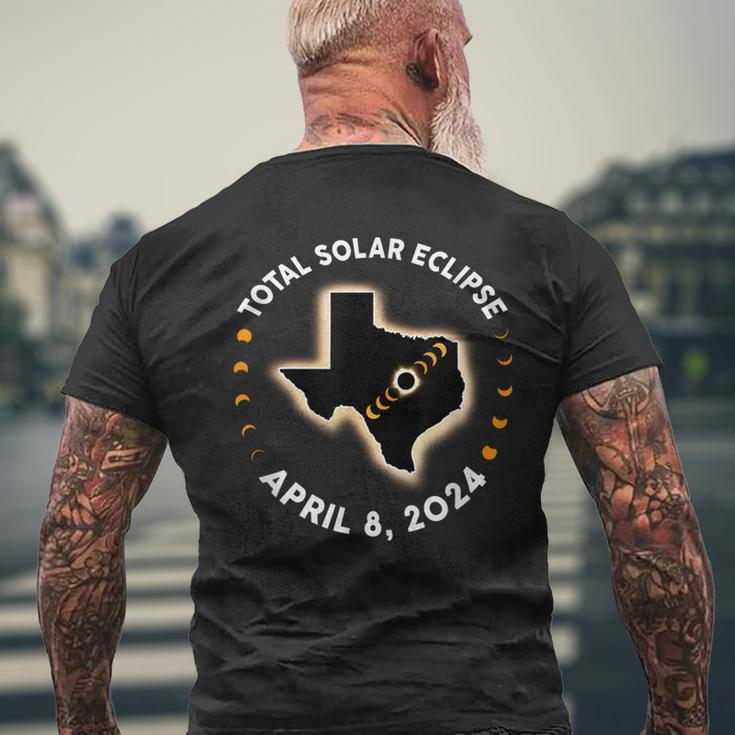 Texas Total Solar Eclipse 2024 Totality April 8 2024 America Men's T-shirt Back Print Gifts for Old Men
