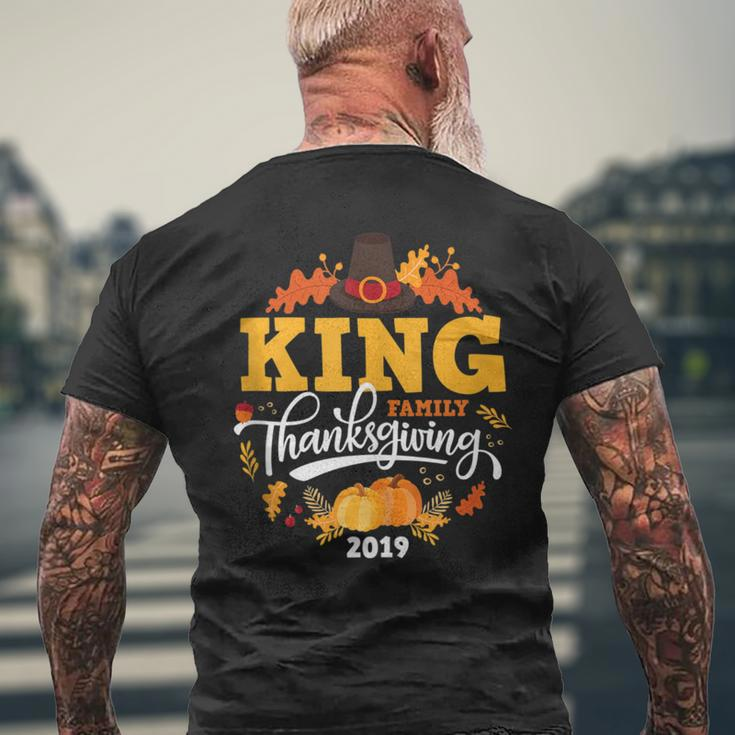Thanksgiving 2019 King Family Last Name Matching Men's T-shirt Back Print Gifts for Old Men