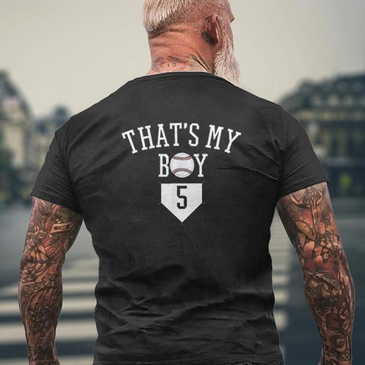 Thats My Boy Baseball Number Mens Back Print T-shirt Gifts for Old Men