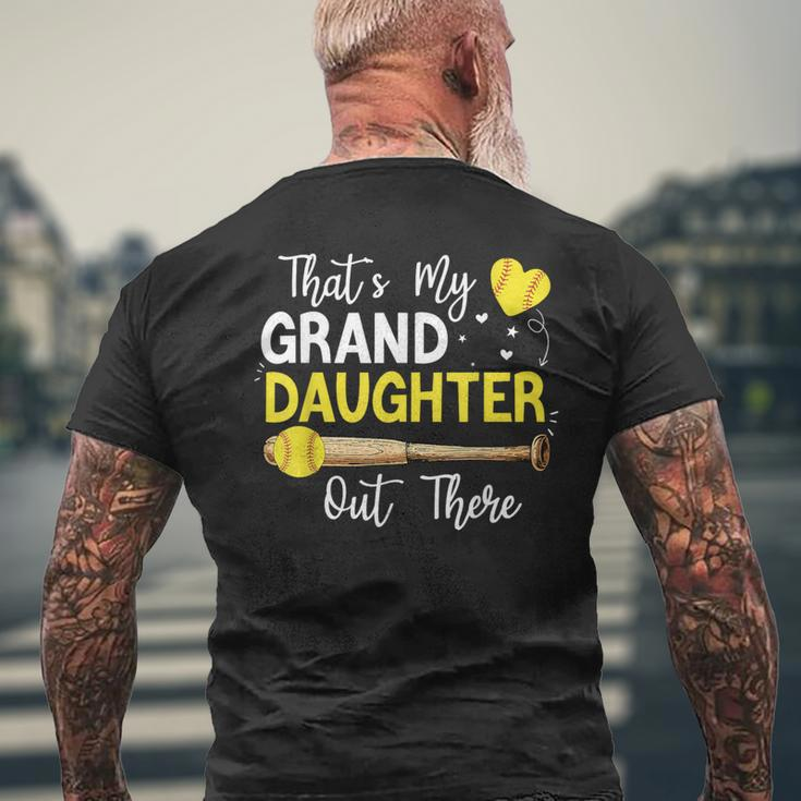 That's My Grand Daughter Out There Softball Granddaughter Men's T-shirt Back Print Gifts for Old Men