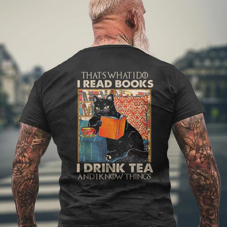 Thats What I Do I Read Book I Drink Tea & I Know Things Mens Back Print T-shirt Gifts for Old Men