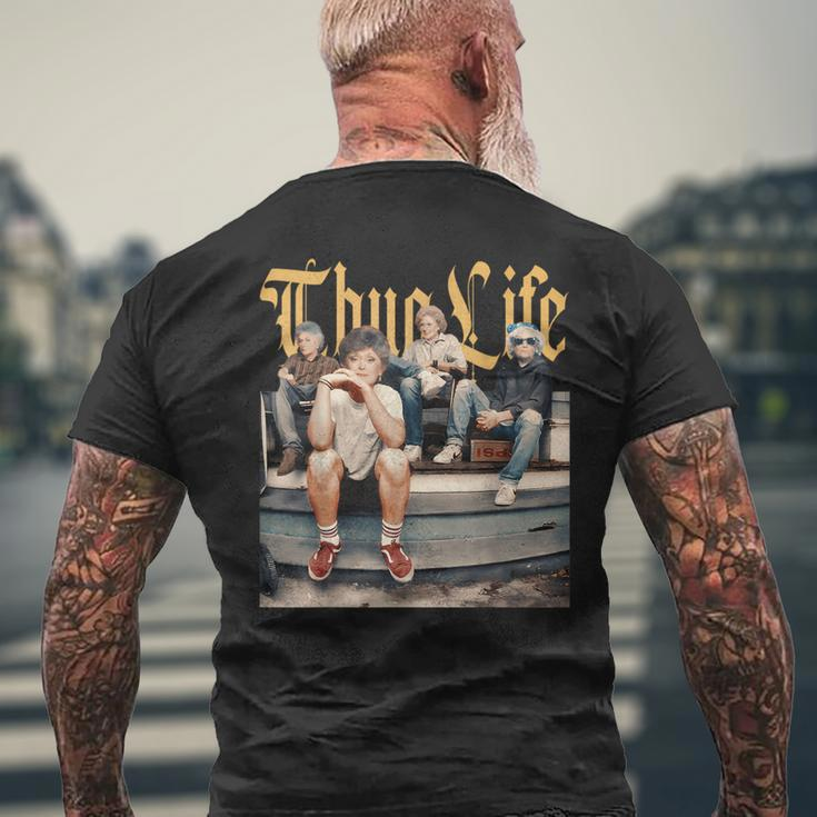 Thug Life Stay Golden Gilrs Vintage Men's T-shirt Back Print Gifts for Old Men