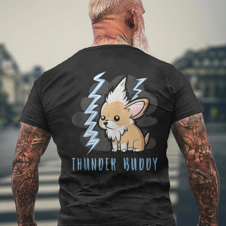 Thunder Buddy Dog Afraid Of Thunders Men's T-shirt Back Print Gifts for Old Men