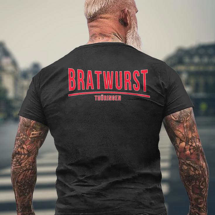 With Thüringer Bratwurst Selbst Mache Bratwurzepzepte Rostbrätl T-Shirt mit Rückendruck Geschenke für alte Männer