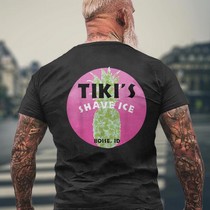 Tiki's Snow Cone Shave Ice Pineapple Summer Men's T-shirt Back Print Gifts for Old Men