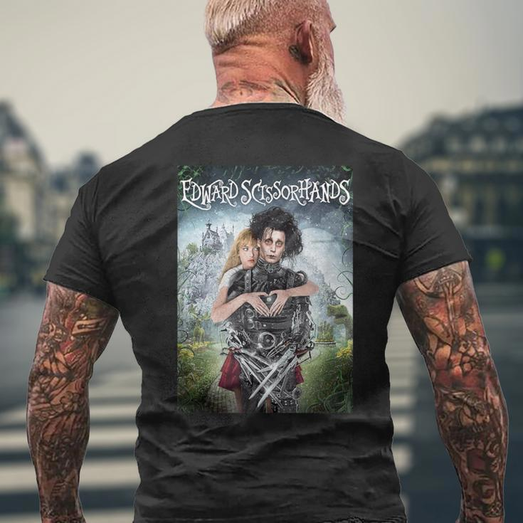 Tim Burton's Edward Scissorhands Edward And Kim Movie Poster T-Shirt mit Rückendruck Geschenke für alte Männer