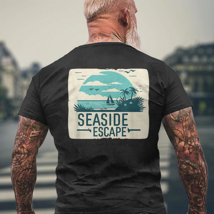 Tolle Flucht Am Meer Mit Segelboot-Kostüm T-Shirt mit Rückendruck Geschenke für alte Männer