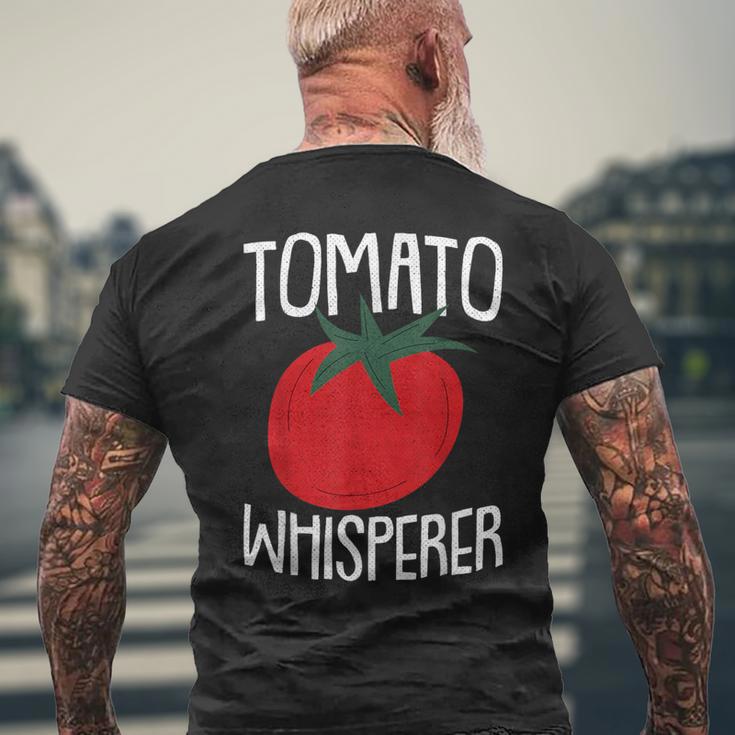 Tomato Whisperer Fathers Day Gardening Dad-Dy Dada Gardener Men's T-shirt Back Print Gifts for Old Men