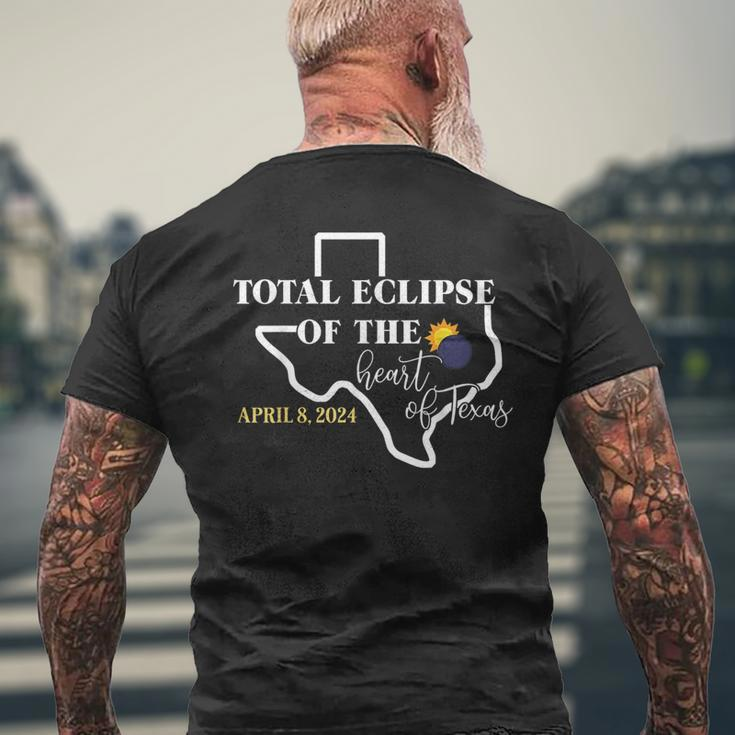 Total Eclipse Of The Heart Of Texas April 2024 Men's T-shirt Back Print Gifts for Old Men