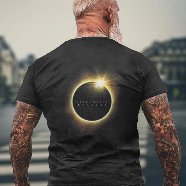 Total Eclipse Map Path Of Totality Lover April 8 2024 Men's T-shirt Back Print Gifts for Old Men