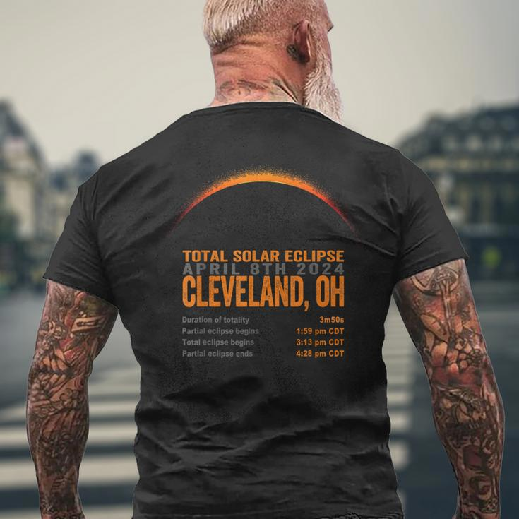 Total Solar Eclipse 2024 Cleveland Ohio Path Of Totality Men's T-shirt Back Print Gifts for Old Men