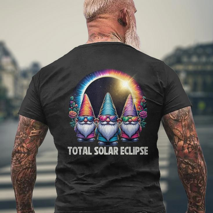 Total Solar Eclipse 2024 Matching Cute Gnomes Watching Party Men's T-shirt Back Print Gifts for Old Men