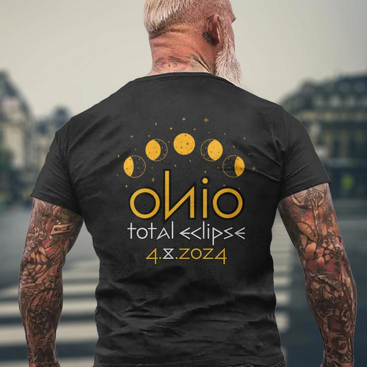 Total Solar Eclipse 2024 Ohio America Totality 04 08 24 Lima Men's T-shirt Back Print Gifts for Old Men