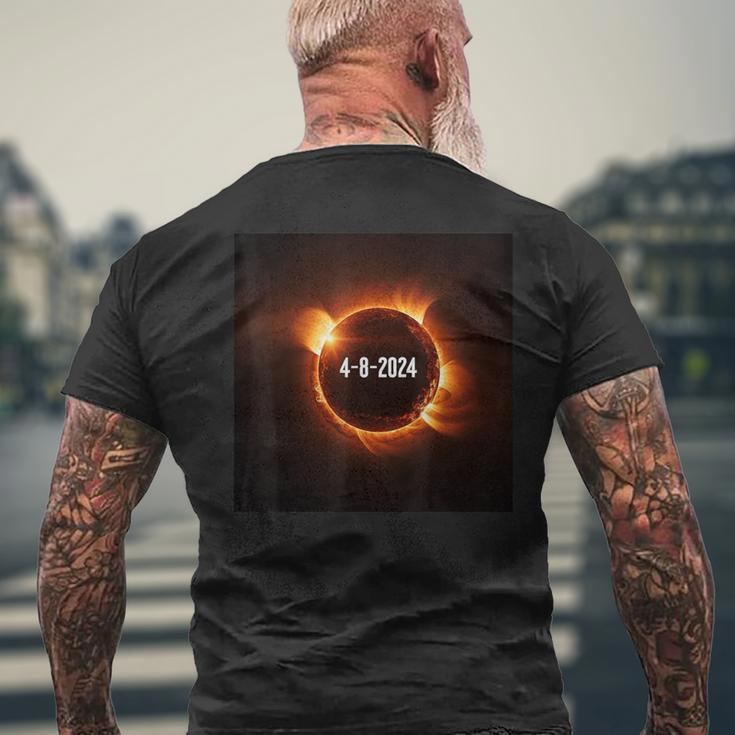 Total Solar Eclipse 2024 Spring April 2024 Cool Men's T-shirt Back Print Gifts for Old Men