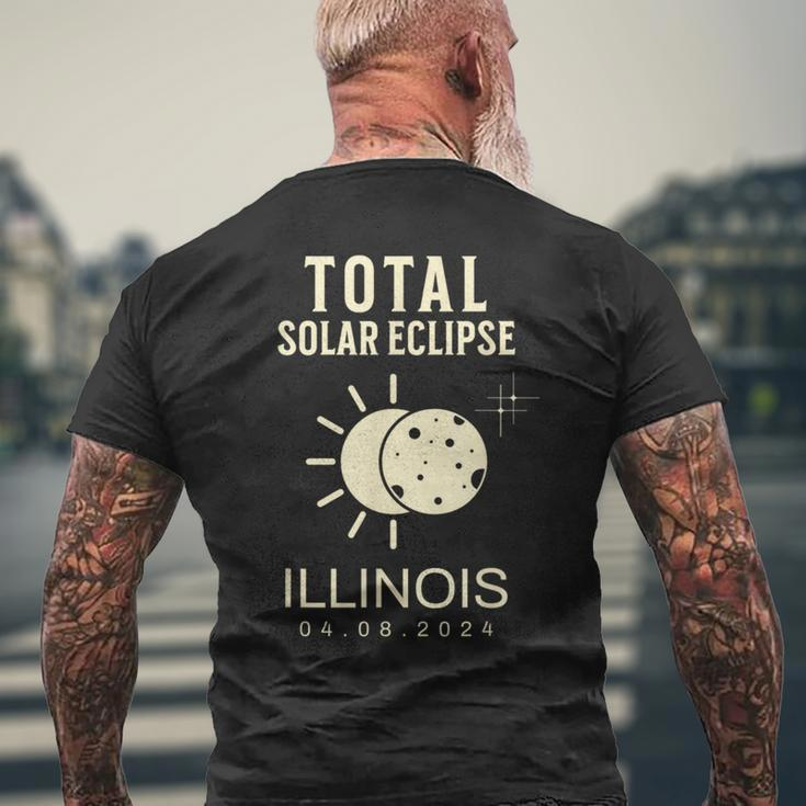 Total Solar Eclipse 2024 Totality Illinois April 8 2024 Men's T-shirt Back Print Gifts for Old Men