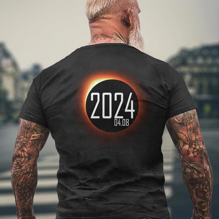 Total Solar Eclipse 2024 Totality Usa Spring April 8 2024 Men's T-shirt Back Print Gifts for Old Men