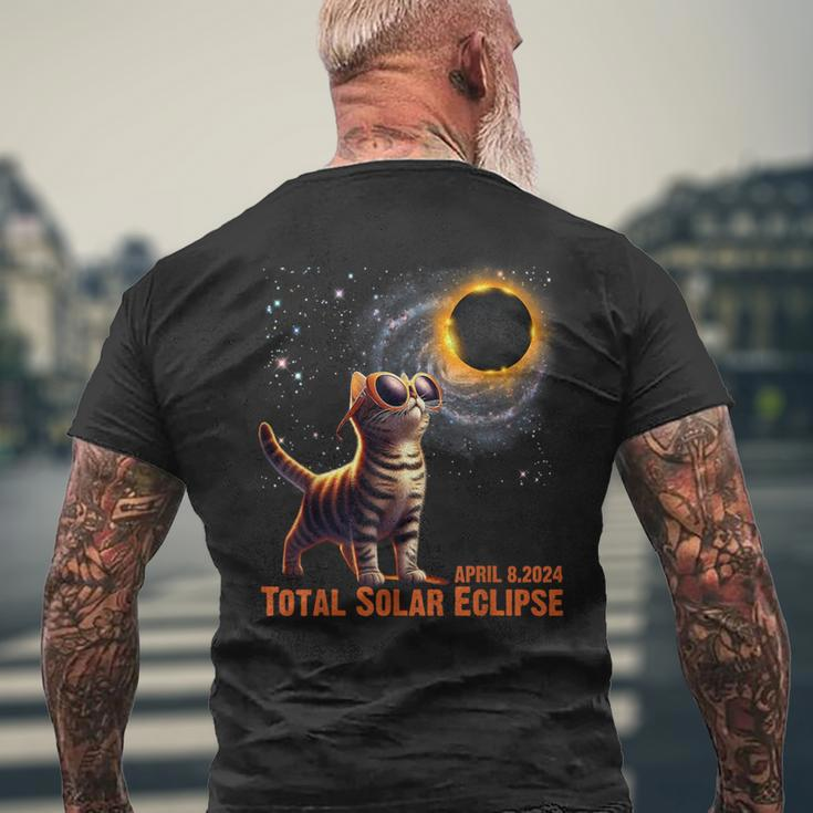 Total Solar Eclipse 2024 Tour Of America 040824 Cat Lover Men's T-shirt Back Print Gifts for Old Men