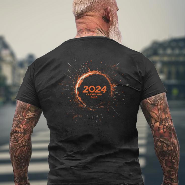 Total Solar Eclipse April 8 2024 Cleveland Ohio Men's T-shirt Back Print Gifts for Old Men