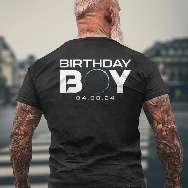 Total Solar Eclipse Birthday Boy April 8 2024 Men's T-shirt Back Print Gifts for Old Men