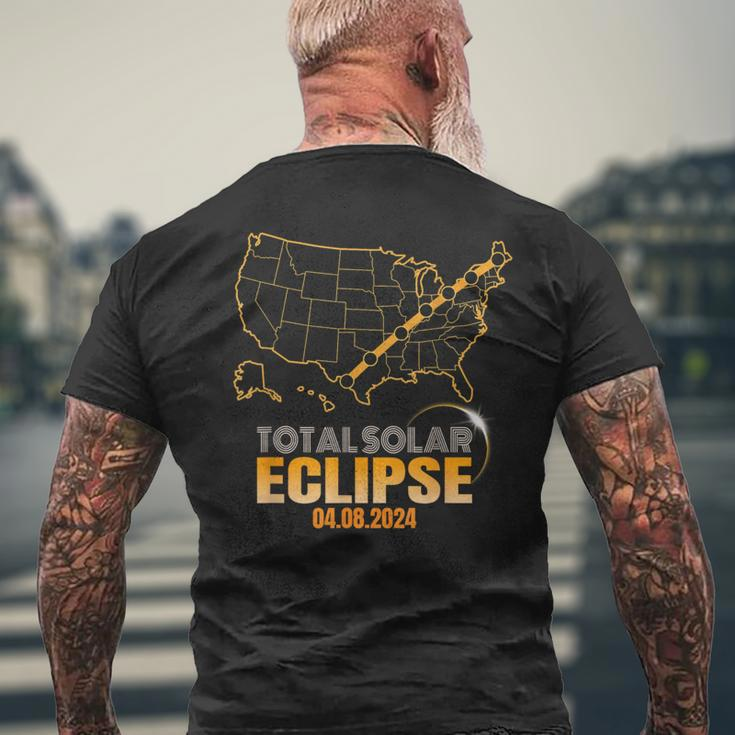 The Total Solar Eclipse Is Coming To North America On April Men's T-shirt Back Print Gifts for Old Men