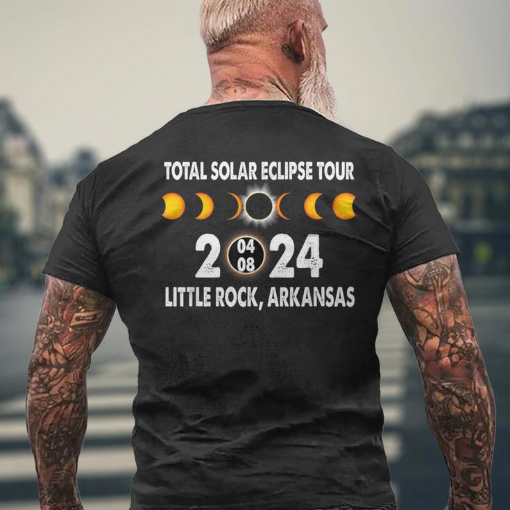 Total Solar Eclipse Us Tour 04 08 2024 Little Rock Arkansas Men's T-shirt Back Print Gifts for Old Men